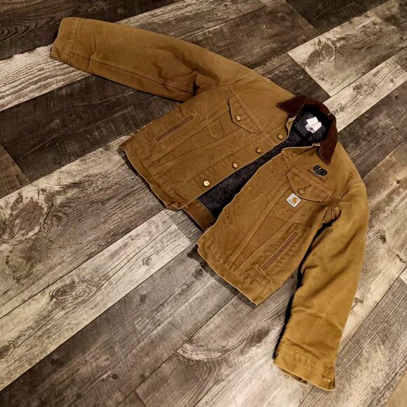 Vintage Carhartt Blanket Lined Duck Jacket J38BRN Size 40 USA  Brown Chore Coat - Picture 14 of 15